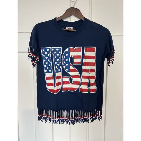 Tennessee River Tops - Vintage Tennessee River Gold T-Shirt USA Beaded Medium